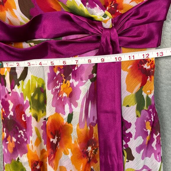 Evan-Picone Floral Fit & Flare Dress Bold Print Spring Style Wedding Season 10 - Picture 5 of 9